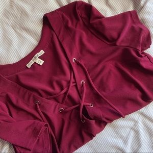 Express Tops - Lace Up Shirt Express Tops - Lace Up Shirt